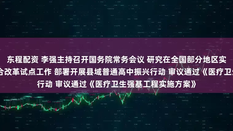 东程配资 李强主持召开国务院常务会议 研究在全国部分地区实施要素市场化配置综合改革试点工作 部署开展县域普通高中振兴行动 审议通过《医疗卫生强基工程实施方案》